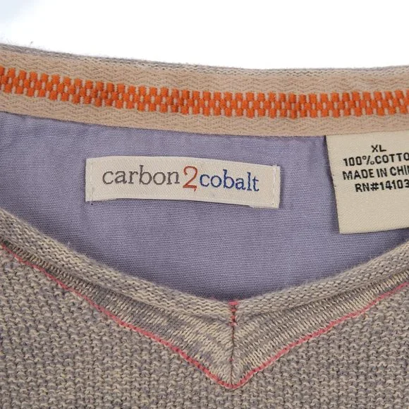 Carbon 2 Cobalt Cotton Pullover Sweater Top Size XL - Picture 4 of 6
